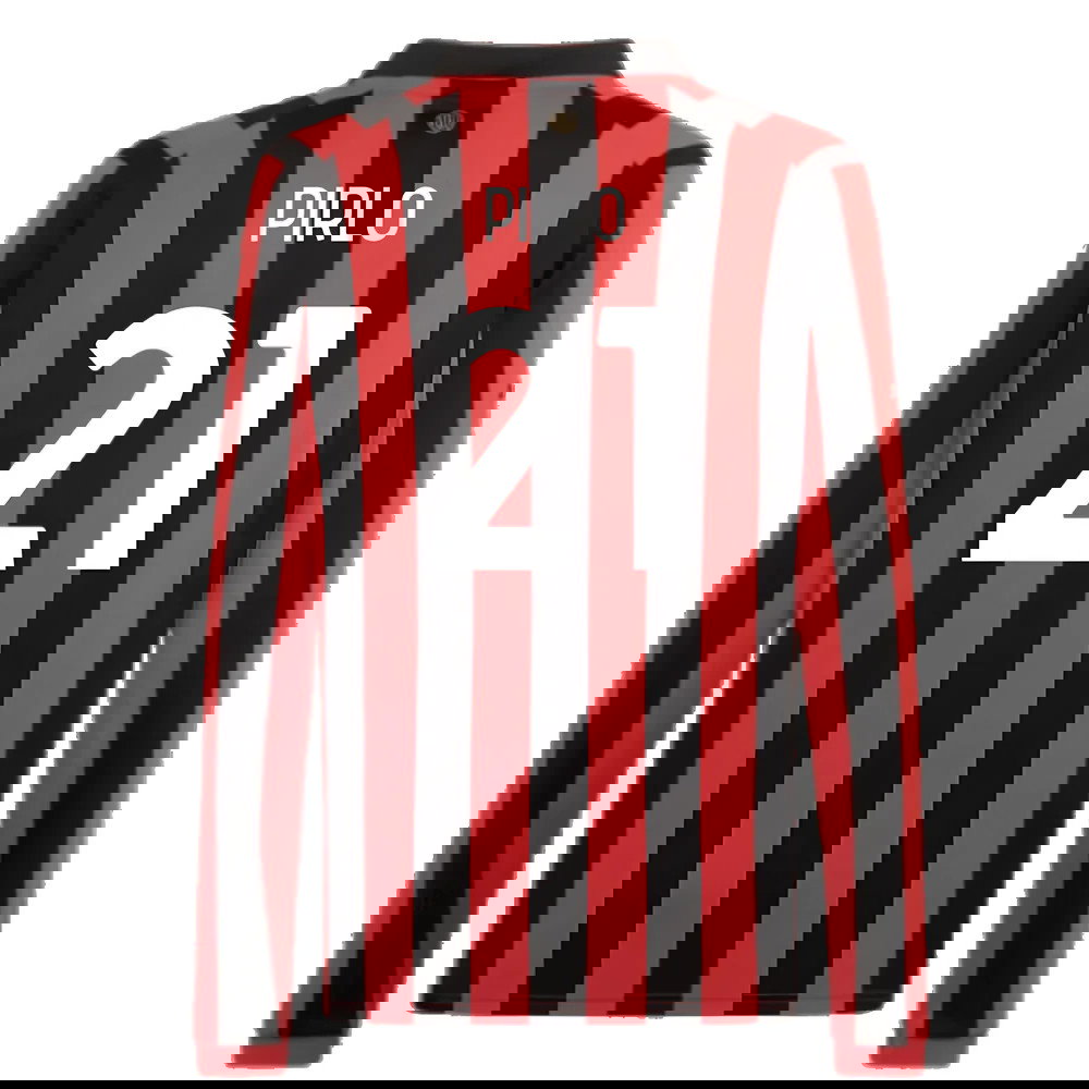 AC Milan 125th Authentic Shirt LS (Black-Red) (Pirlo 21)