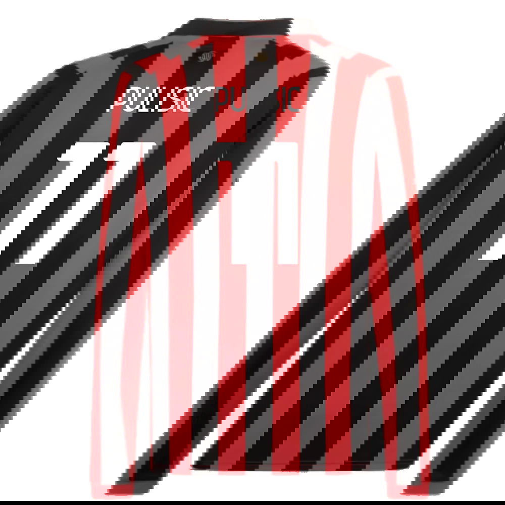 AC Milan 125th Authentic Shirt LS (Black-Red) (Pulisic 11)