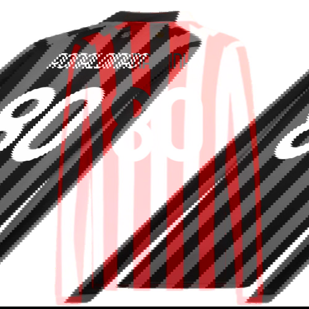 AC Milan 125th Authentic Shirt LS (Black-Red) (Ronaldinho 80)