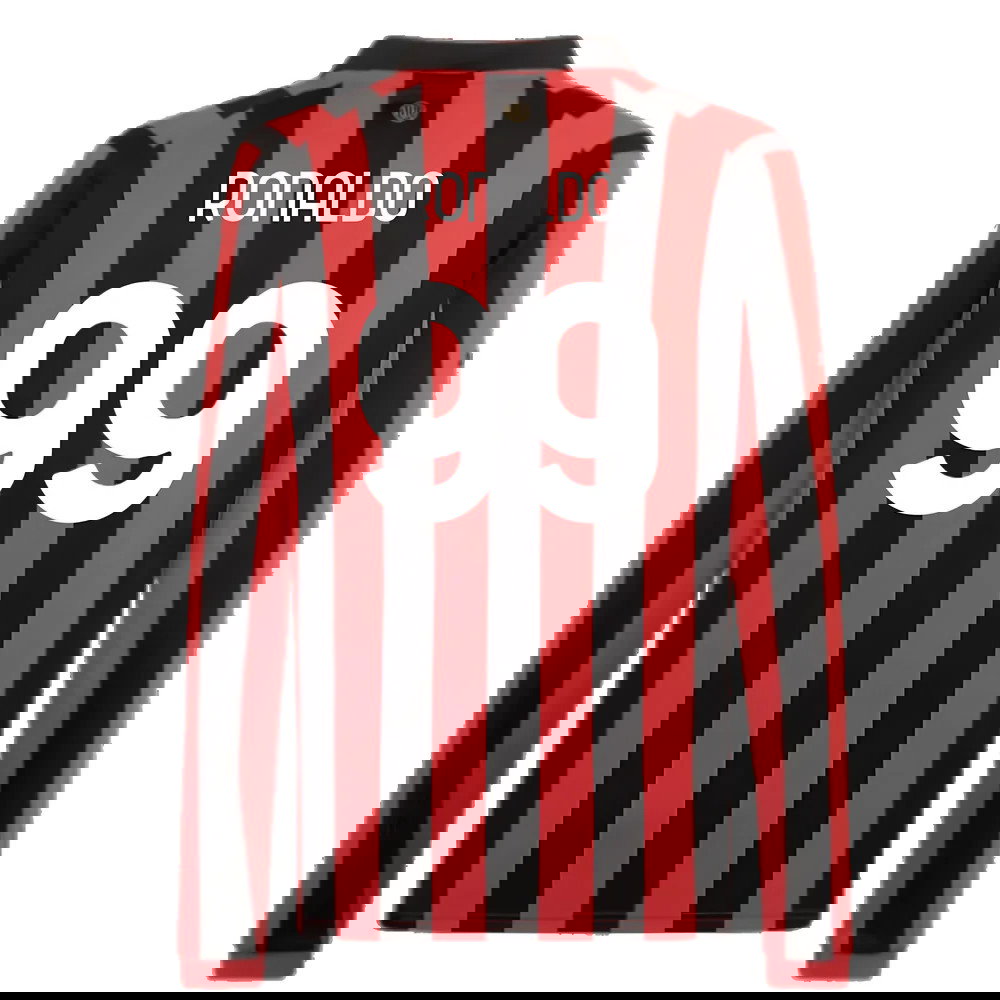 AC Milan 125th Authentic Shirt LS (Black-Red) (Ronaldo 99)