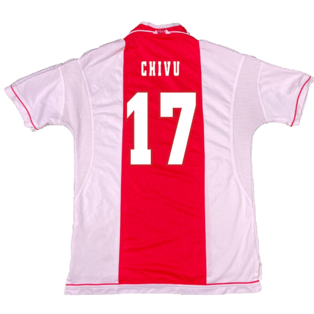 Ajax 1999-00 Home Shirt ((Excellent) M) (Chivu 17)