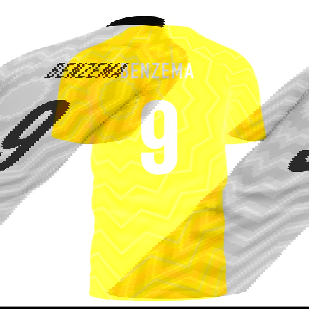  Al-Ittihad 2025-2026 Home Concept Football Kit (Libero) - Kids (Long Sleeve) (Benzema 9)