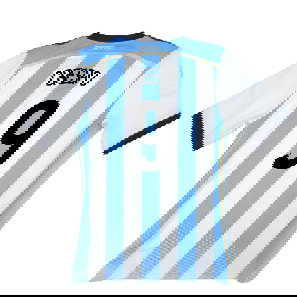 Argentina 2014-15 Home Shirt (XL) (Very Good) (Crespo 9)