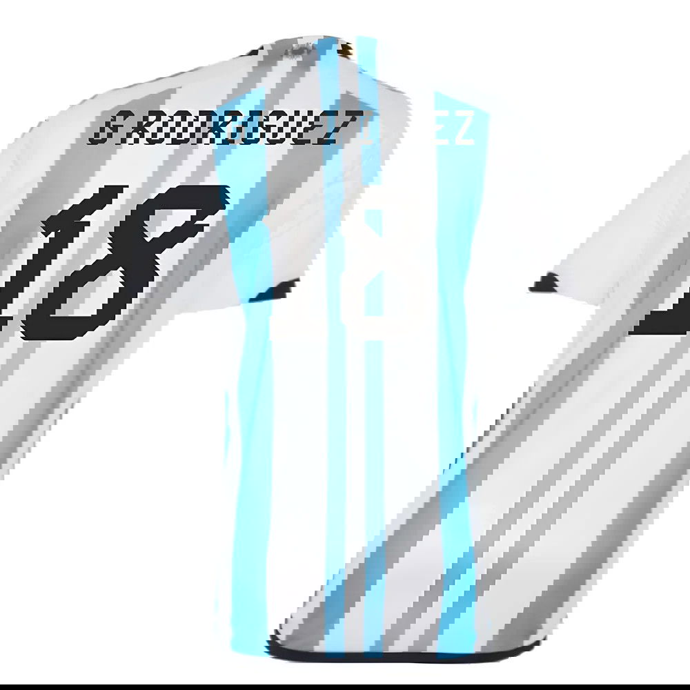 Argentina 2022 World Cup Winners Home Shirt (G RODRIGUEZ 18)