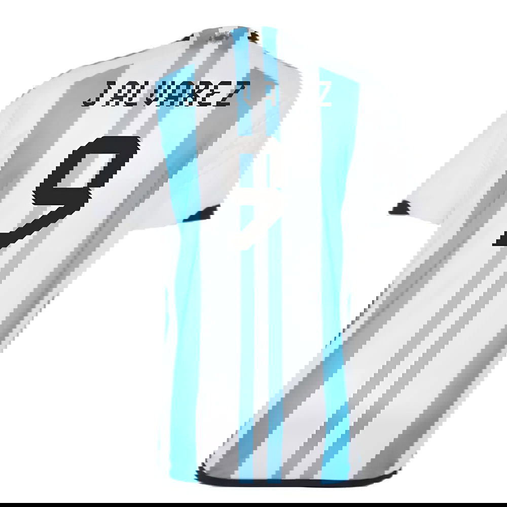 Argentina 2022 World Cup Winners Home Shirt (J ALVAREZ 9)