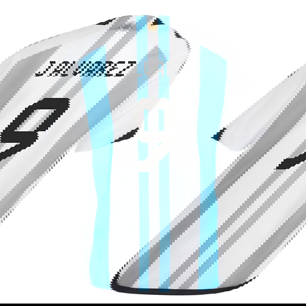 Argentina 2022 World Cup Winners Home Shirt - Kids (J ALVAREZ 9)
