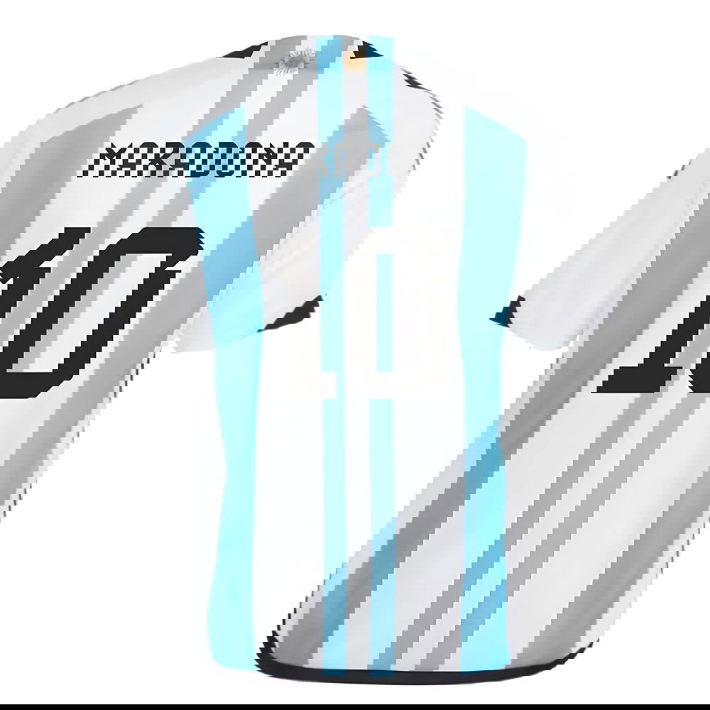 Argentina 2022 World Cup Winners Home Shirt - Kids (MARADONA 10)
