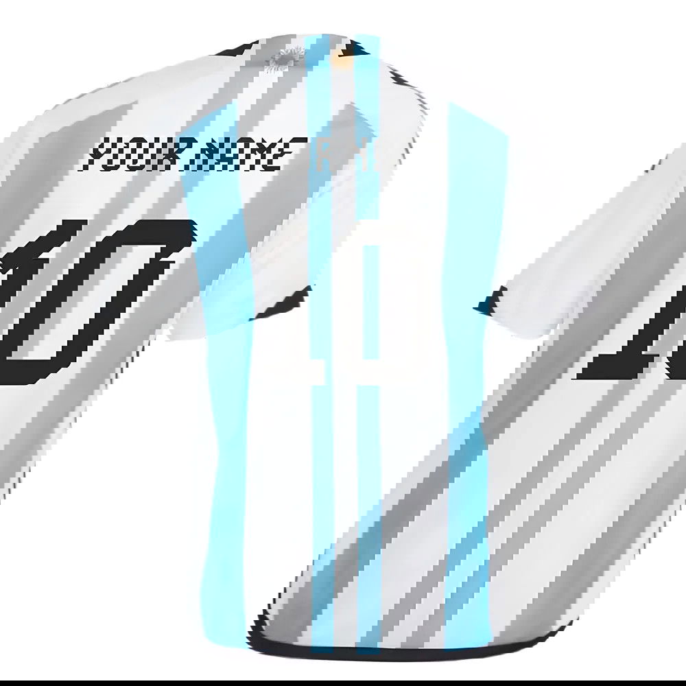 Argentina 2022 World Cup Winners Home Shirt - Kids (Your Name)