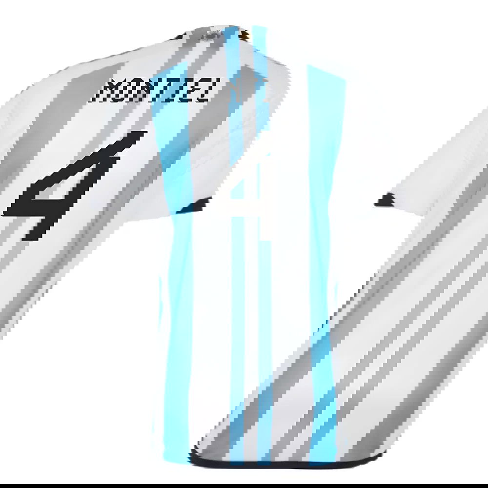 Argentina 2022 World Cup Winners Home Shirt (MONTIEL 4)