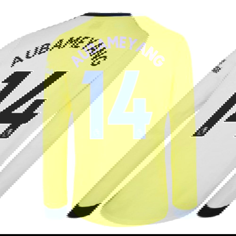Arsenal 2021-2022 Long Sleeve Away Shirt (AUBAMEYANG 14)