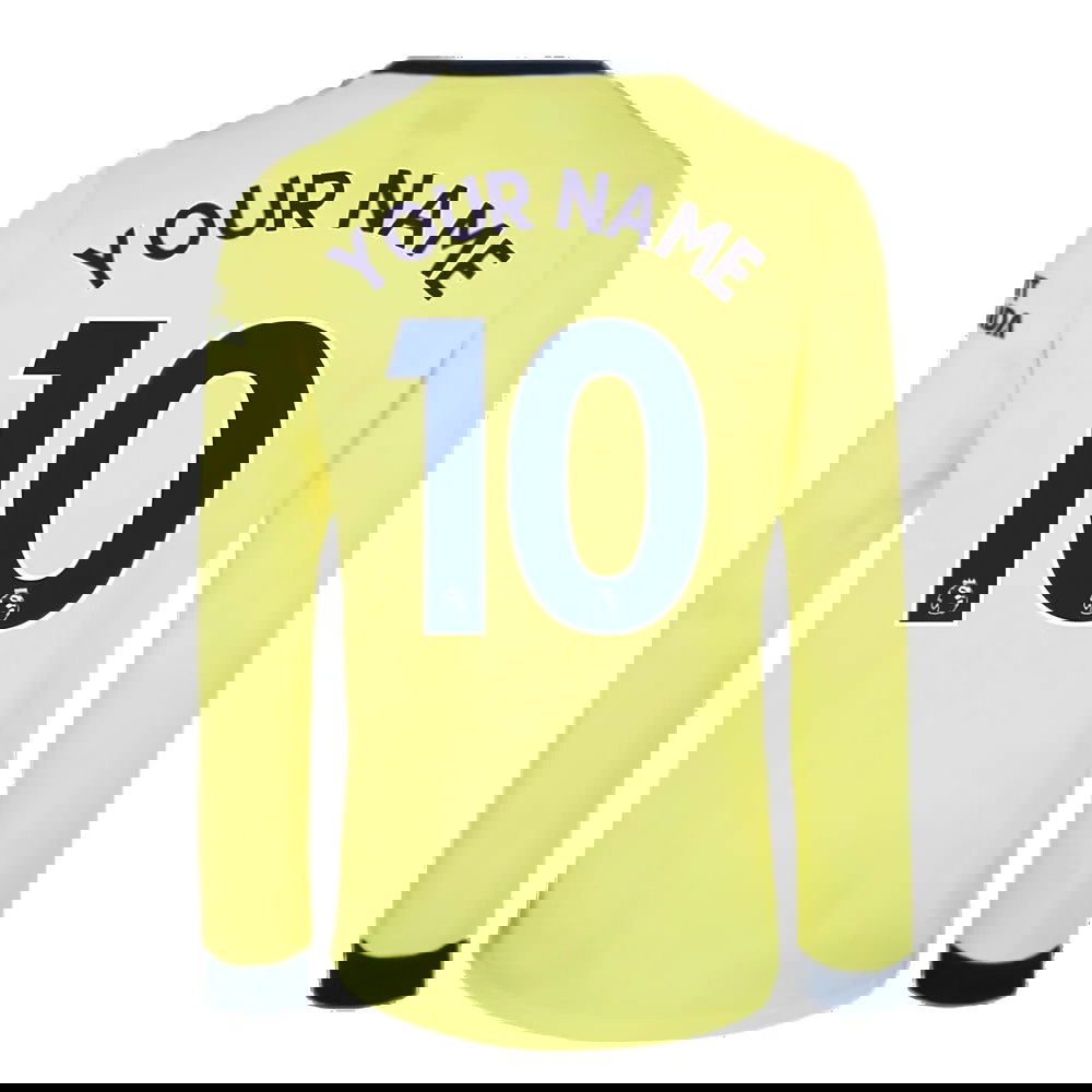 Arsenal 2021-2022 Long Sleeve Away Shirt (Your Name)