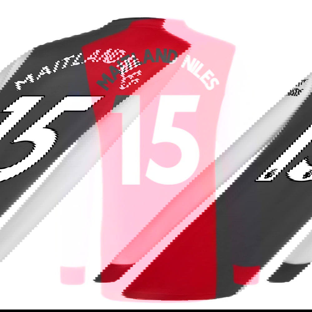 Arsenal 2021-2022 Long Sleeve Home Shirt (MAITLAND NILES 15)