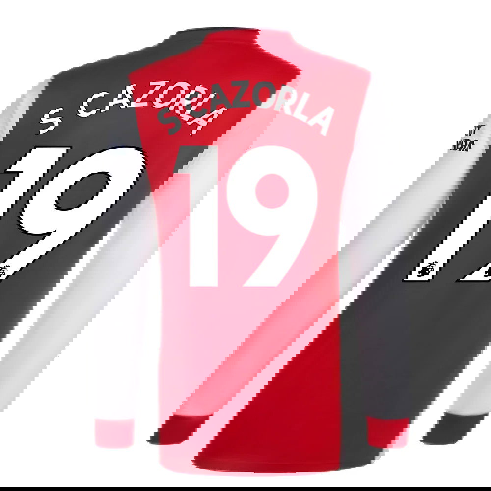 Arsenal 2021-2022 Long Sleeve Home Shirt (S CAZORLA 19)
