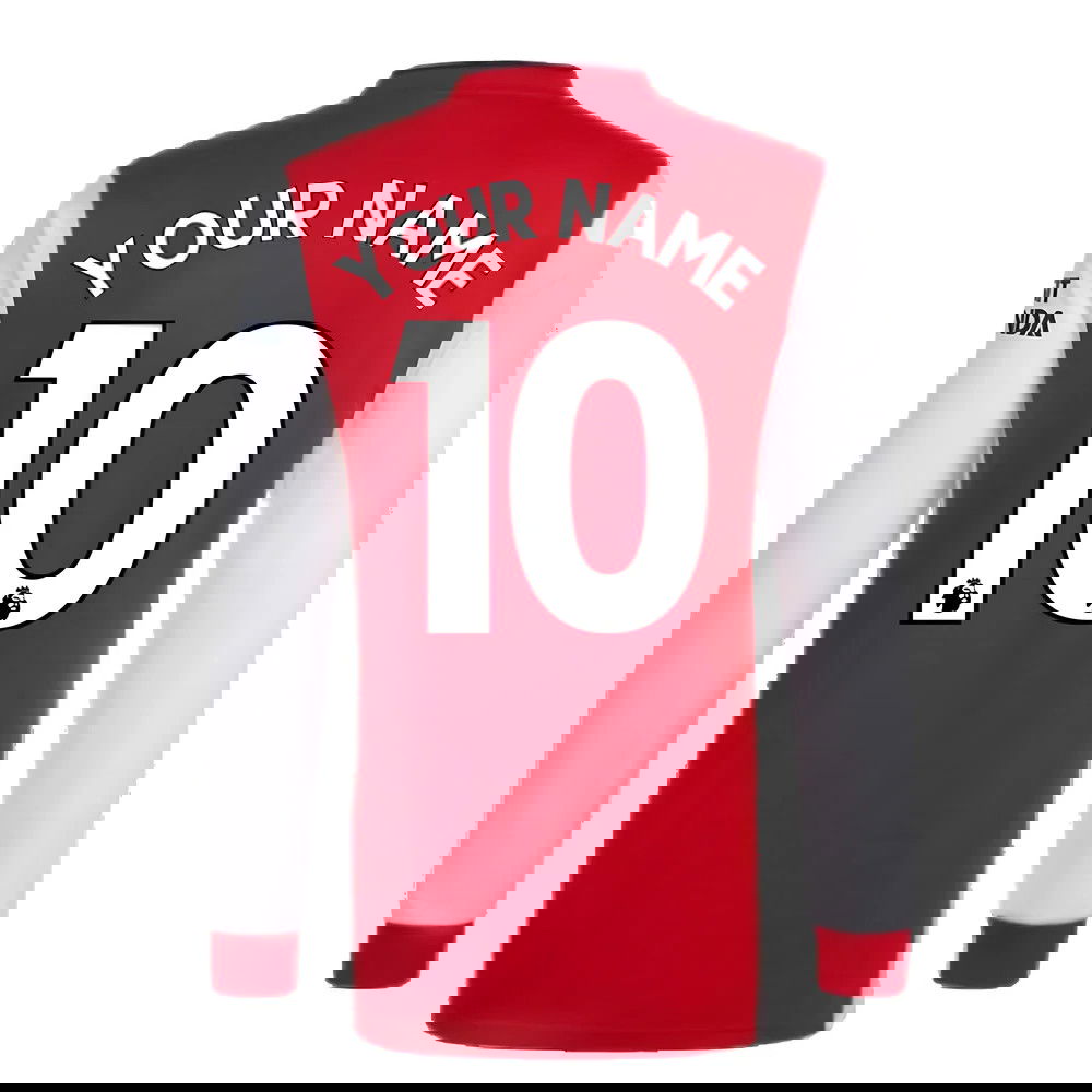 Arsenal 2021-2022 Long Sleeve Home Shirt (Your Name)