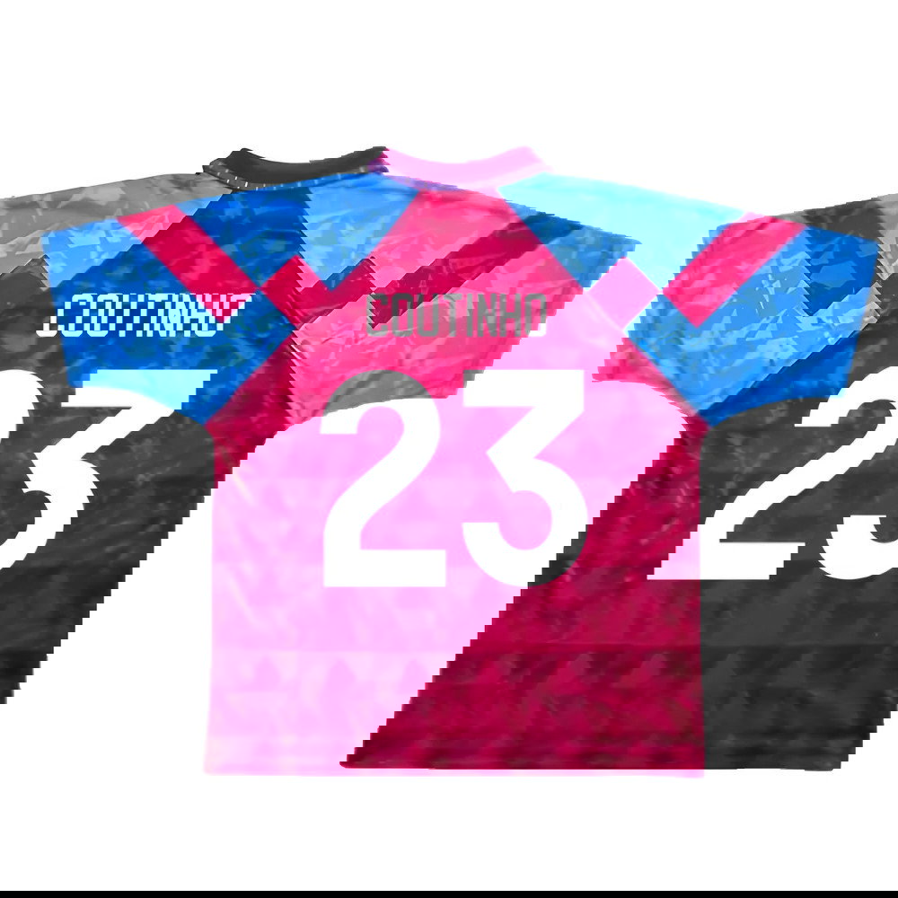 Aston Villa 1990-92 Home Shirt (Good) (Coutinho 23)