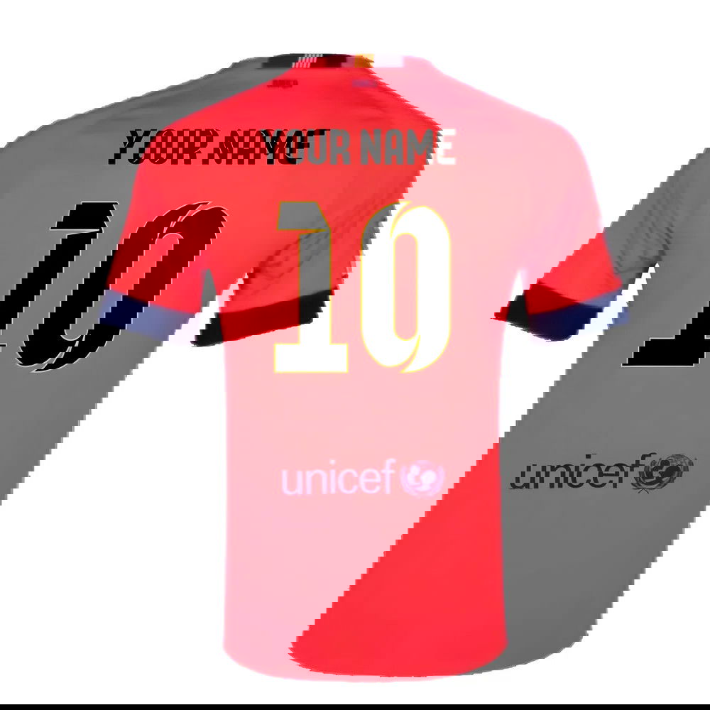 Barcelona 2014-15 Away Shirt ((Excellent) L) (Your Name)