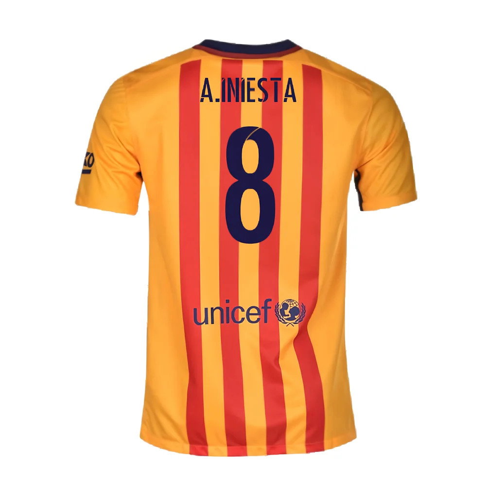 Barcelona 2015-16 Away Shirt (2XL) (Good) (A.Iniesta 8)