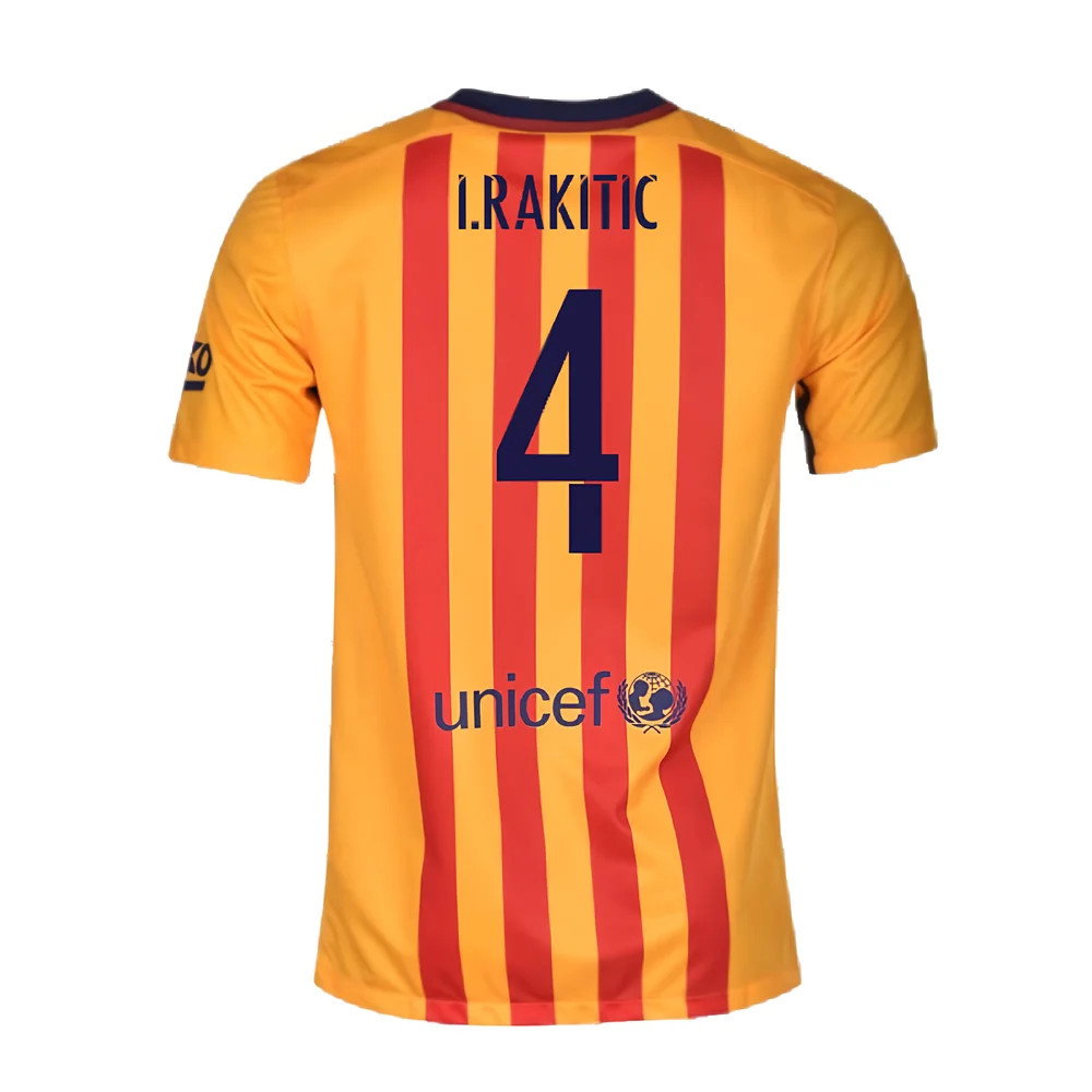 Barcelona 2015-16 Away Shirt (2XL) (Good) (I.Rakitic 4)
