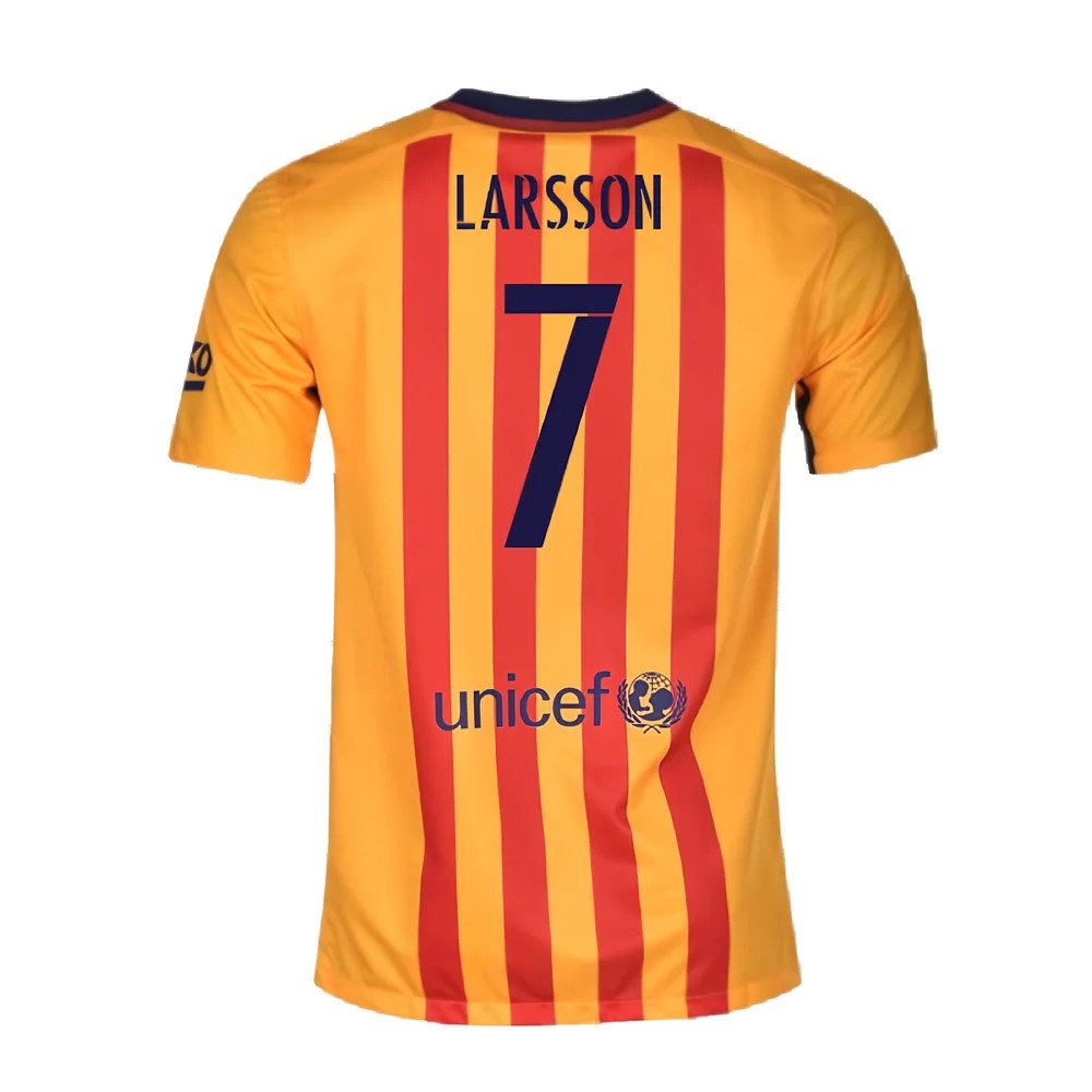 Barcelona 2015-16 Away Shirt (2XL) (Good) (Larsson 7)