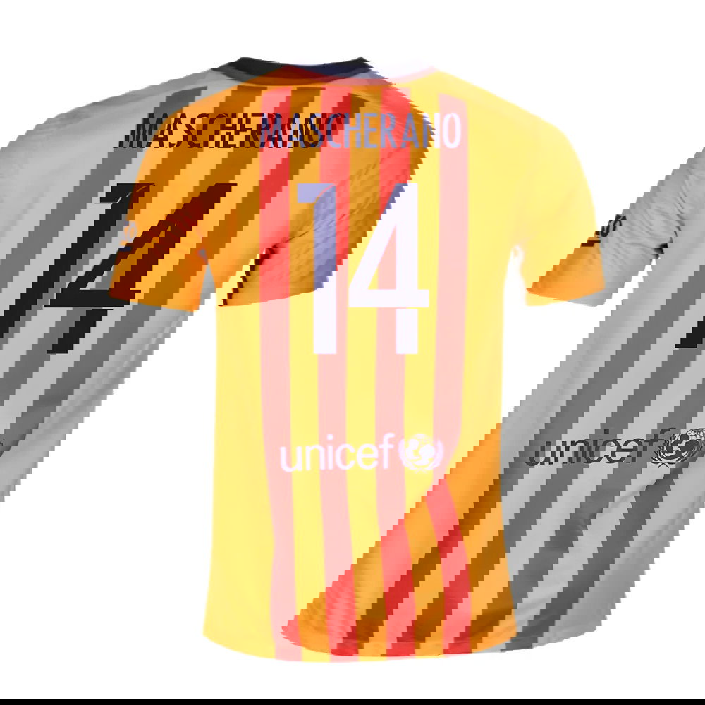 Barcelona 2015-16 Away Shirt (2XL) (Good) (Mascherano 14)