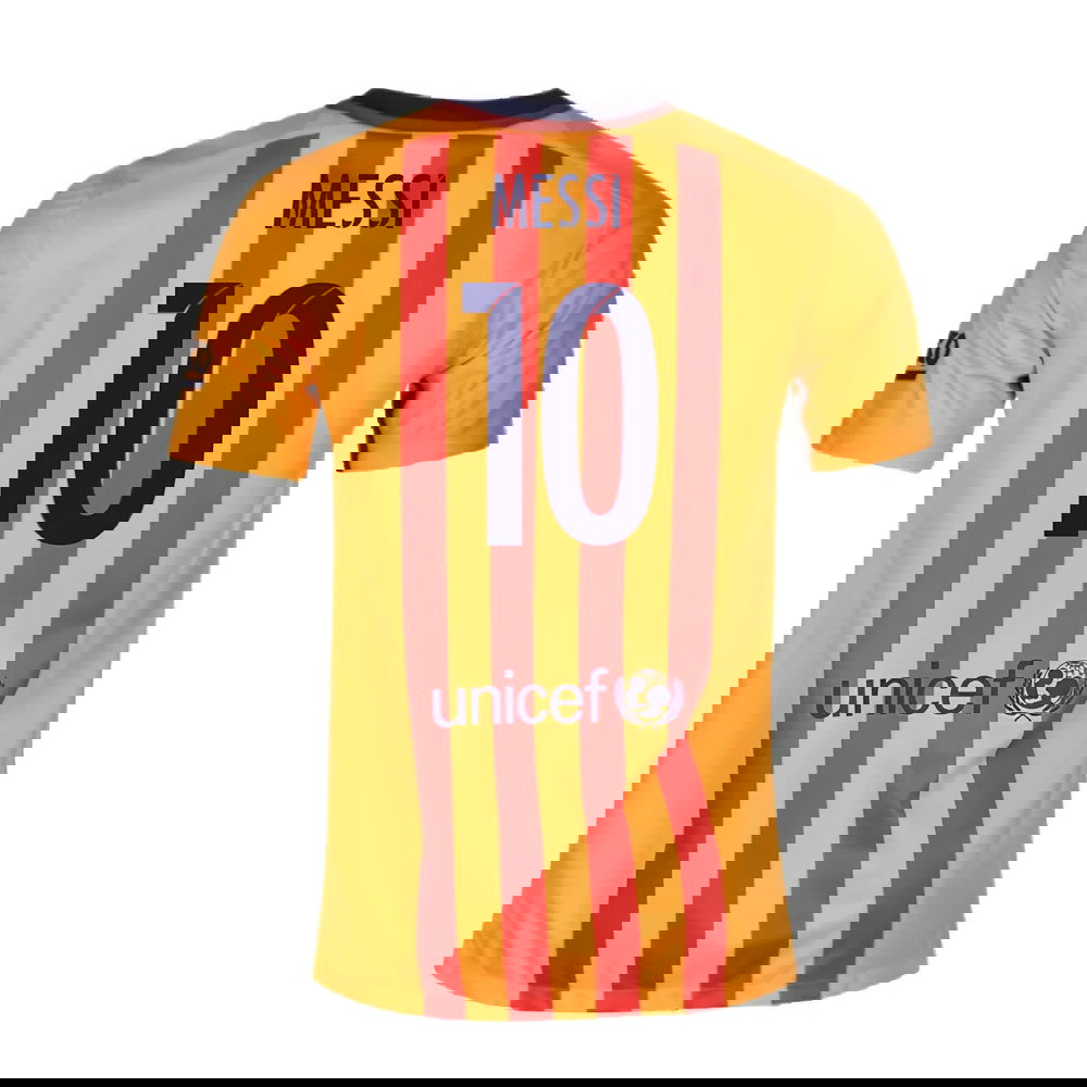 Barcelona 2015-16 Away Shirt (2XL) (Good) (Messi 10)