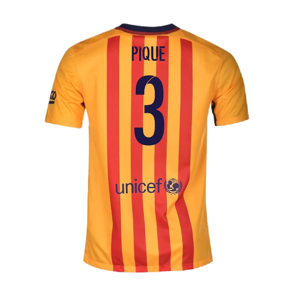 Barcelona 2015-16 Away Shirt (2XL) (Good) (Pique 3)