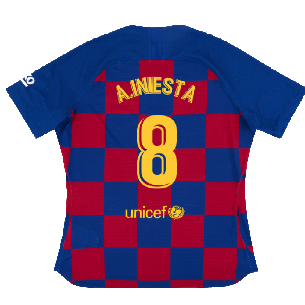 Barcelona 2019-20 Womens Home Shirt (Vaporkit) ((Excellent) S) (A.INIESTA 8)
