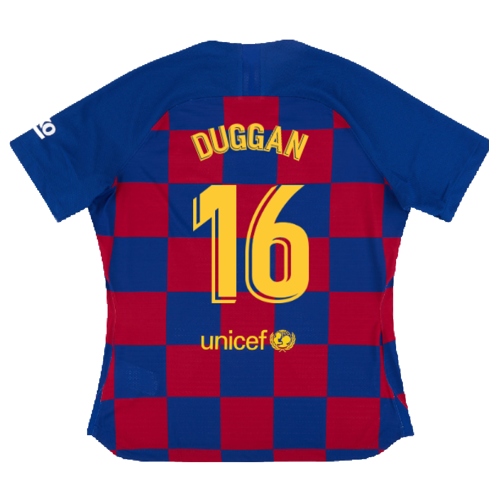 Barcelona 2019-20 Womens Home Shirt (Vaporkit) ((Excellent) S) (Duggan 16)