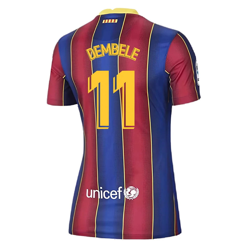 Barcelona 2020-21 Home Shirt (Womens) (Large 16-18) (Excellent) (DEMBELE 11)