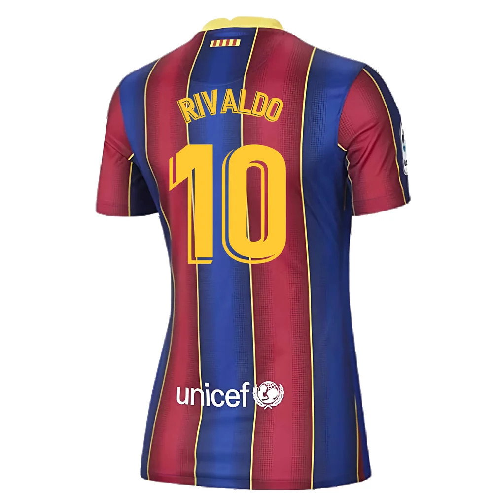 Barcelona 2020-21 Home Shirt (Womens) (Large 16-18) (Excellent) (RIVALDO 10)