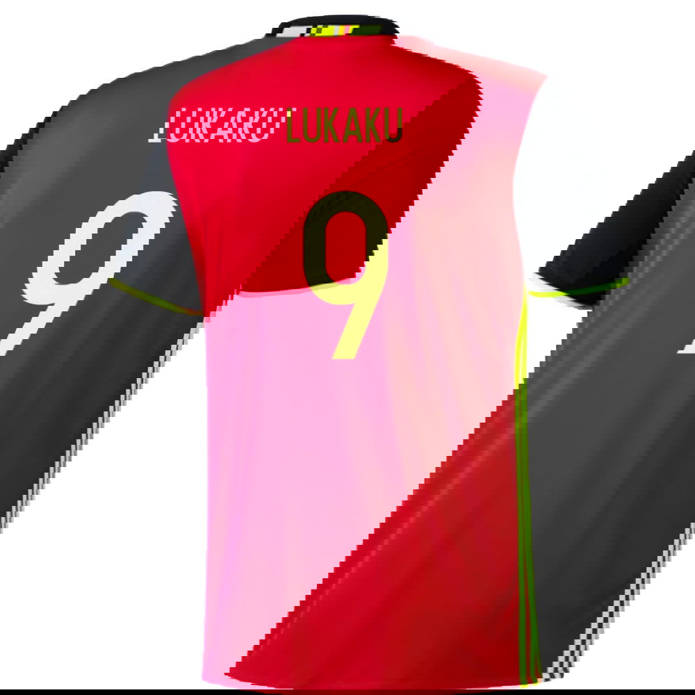 2016-2017 Belgium Home Adidas Football Shirt (xl) (Good) (Lukaku 9)