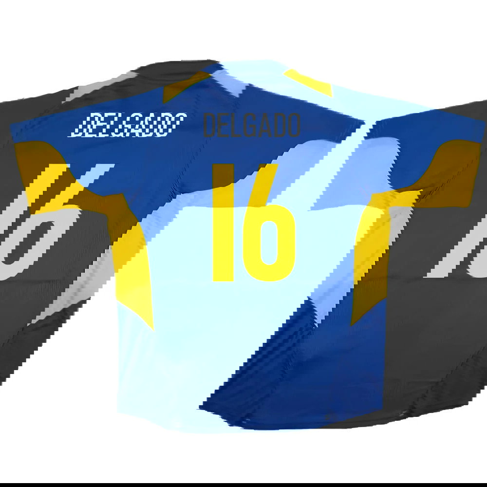 Boca Juniors 2005-06 Home Shirt (L) (Excellent) (Delgado 16)