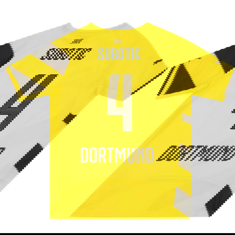 Borussia Dortmund 2014-15 Home Shirt (2XL) (Very Good) (Subotic 4)