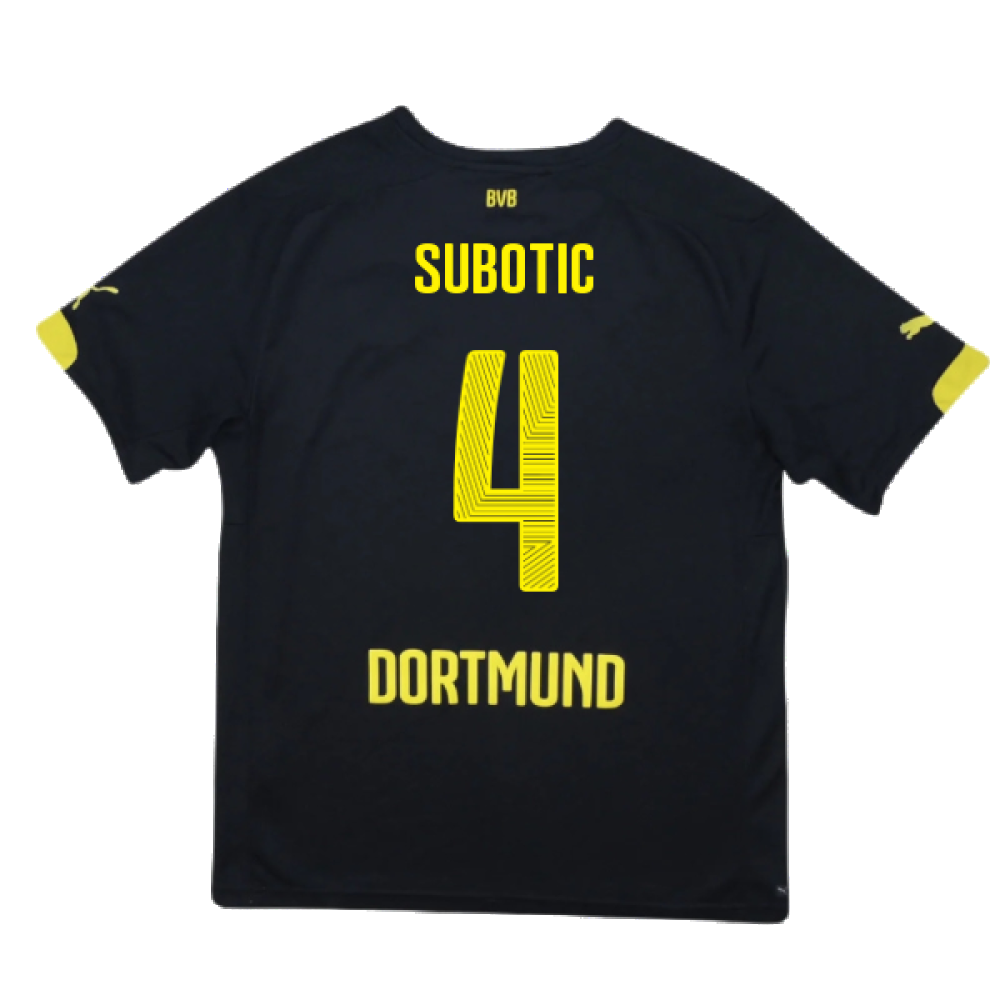Borussia Dortmund 2014-16 Away Shirt ((Excellent) S) (Subotic 4)