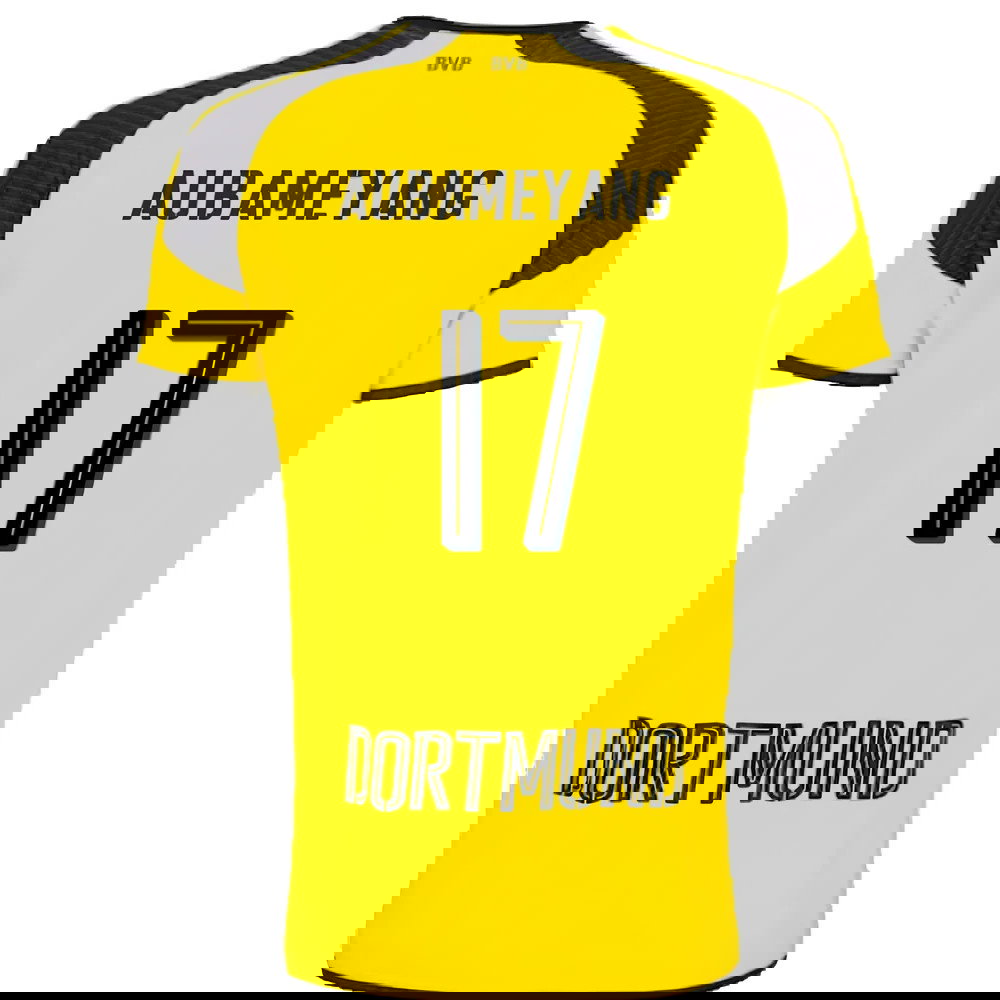Borussia Dortmund 2016-17 Champions League Home Shirt (Excellent) (Aubameyang 17)