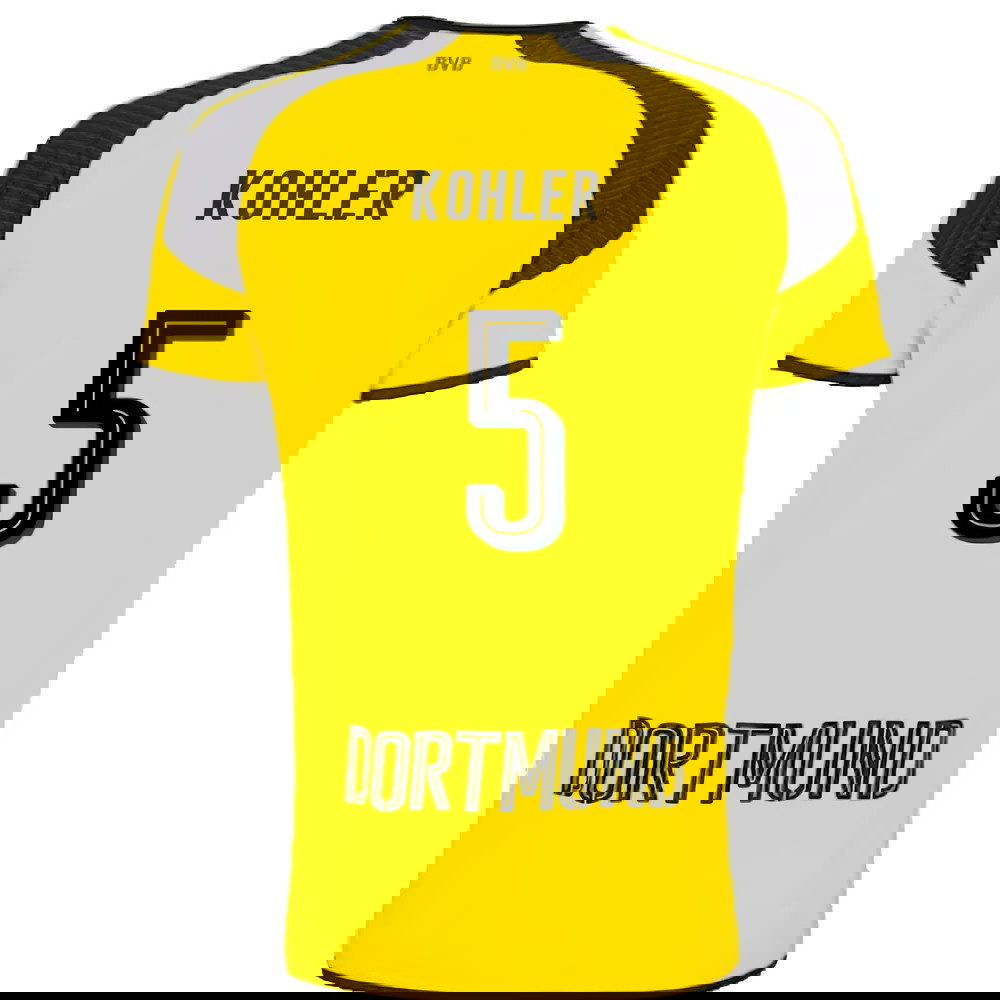 Borussia Dortmund 2016-17 Champions League Home Shirt (Excellent) (Kohler 5)