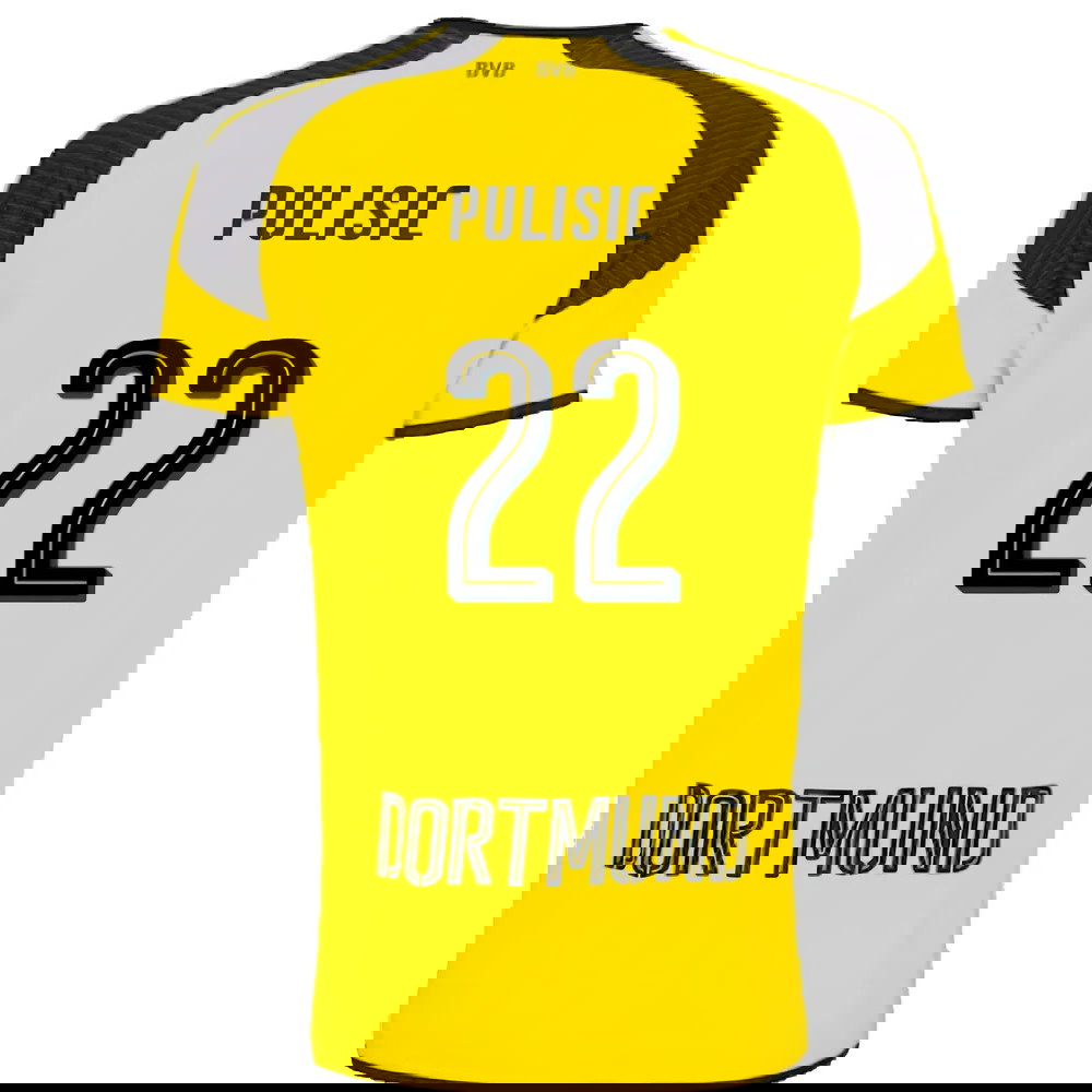 Borussia Dortmund 2016-17 Champions League Home Shirt (Excellent) (Pulisic 22)