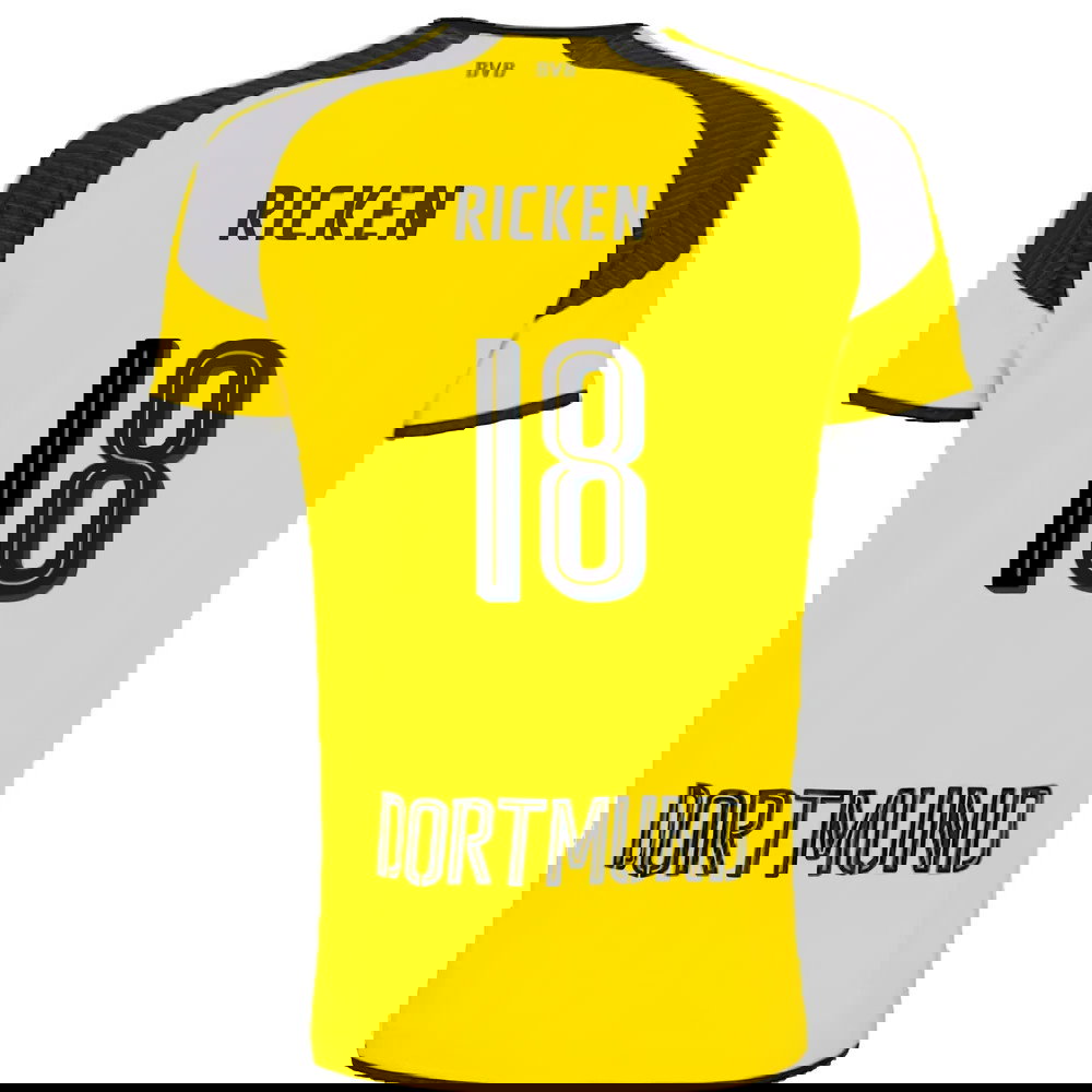 Borussia Dortmund 2016-17 Champions League Home Shirt (Excellent) (Ricken 18)