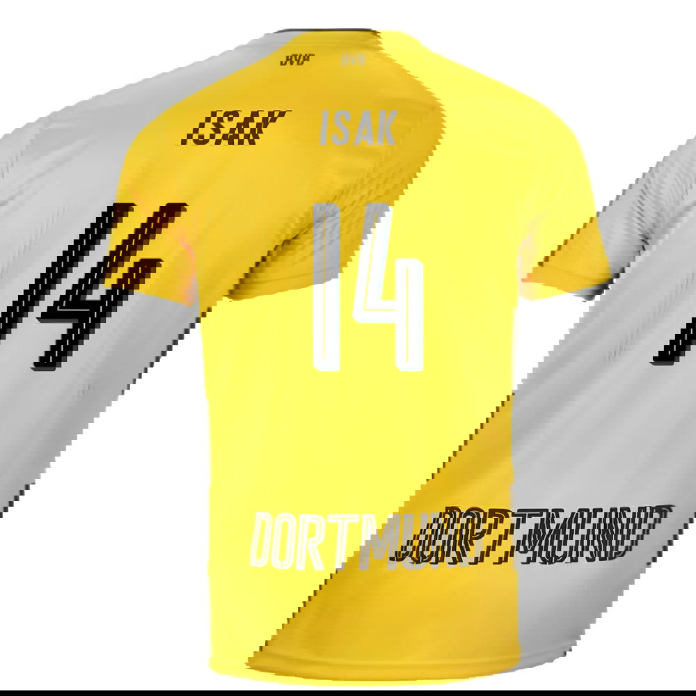 Borussia Dortmund 2017-18 Home Shirt (S) (Very Good) (Isak 14)