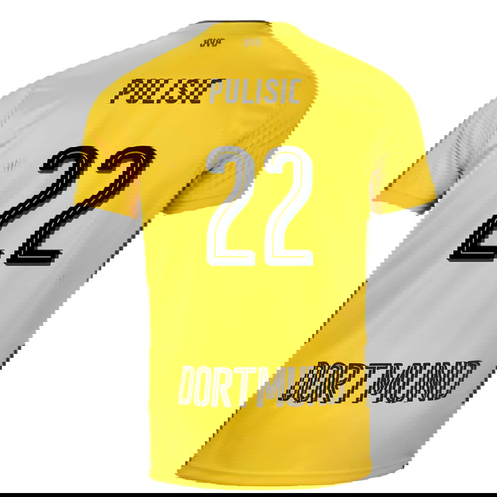 Borussia Dortmund 2017-18 Home Shirt (S) (Very Good) (Pulisic 22)