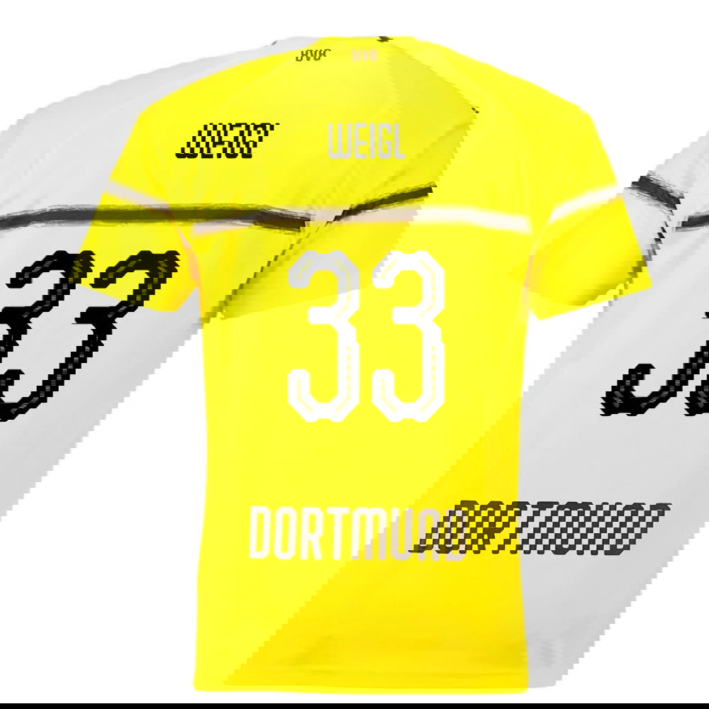 Borussia Dortmund 2018-19 European/Cup Home Shirt (L) (Very Good) (Weigl 33)