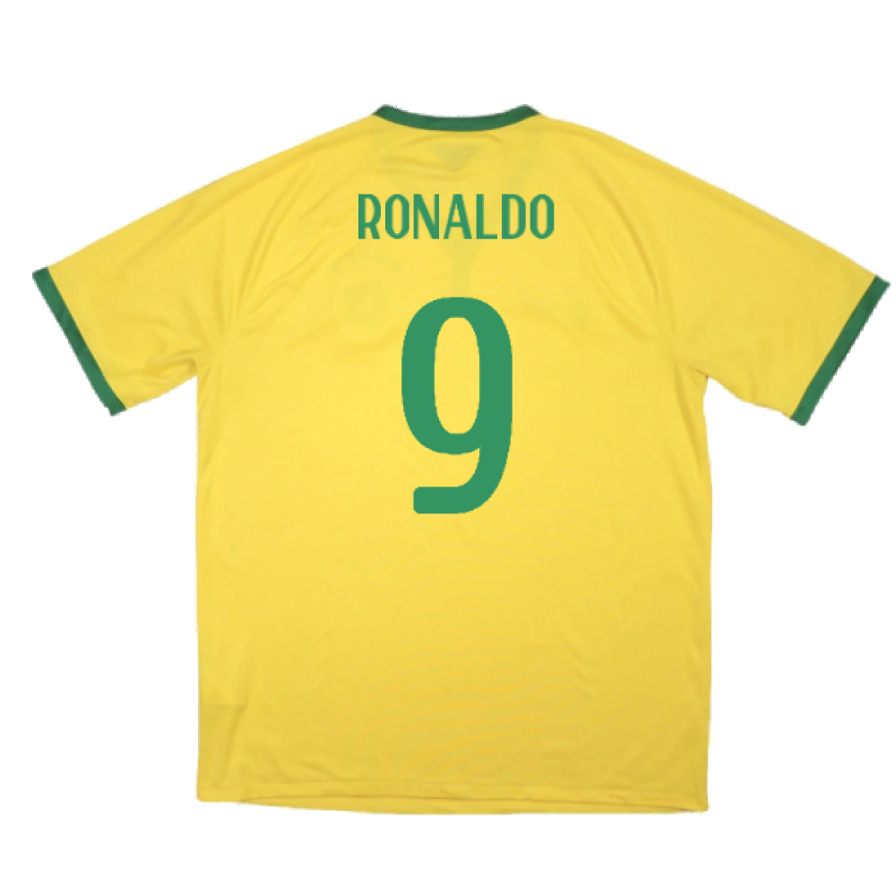 Brazil 2014-15 Home Shirt ((Excellent) XL) (Ronaldo 9)