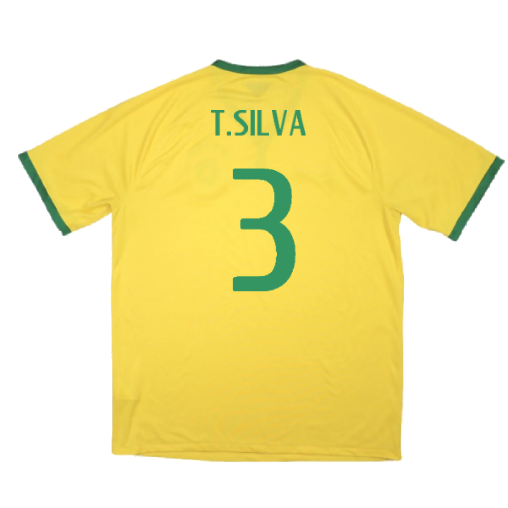 Brazil 2014-15 Home Shirt ((Excellent) XL) (T.Silva 3)