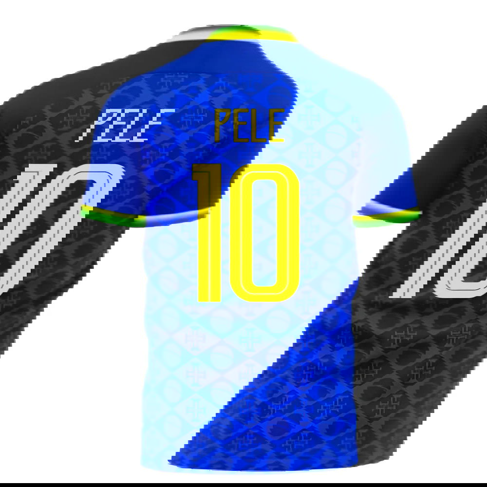 Brazil 2021-2022 Away Concept Football Kit (Fans Culture) (PELE 10)