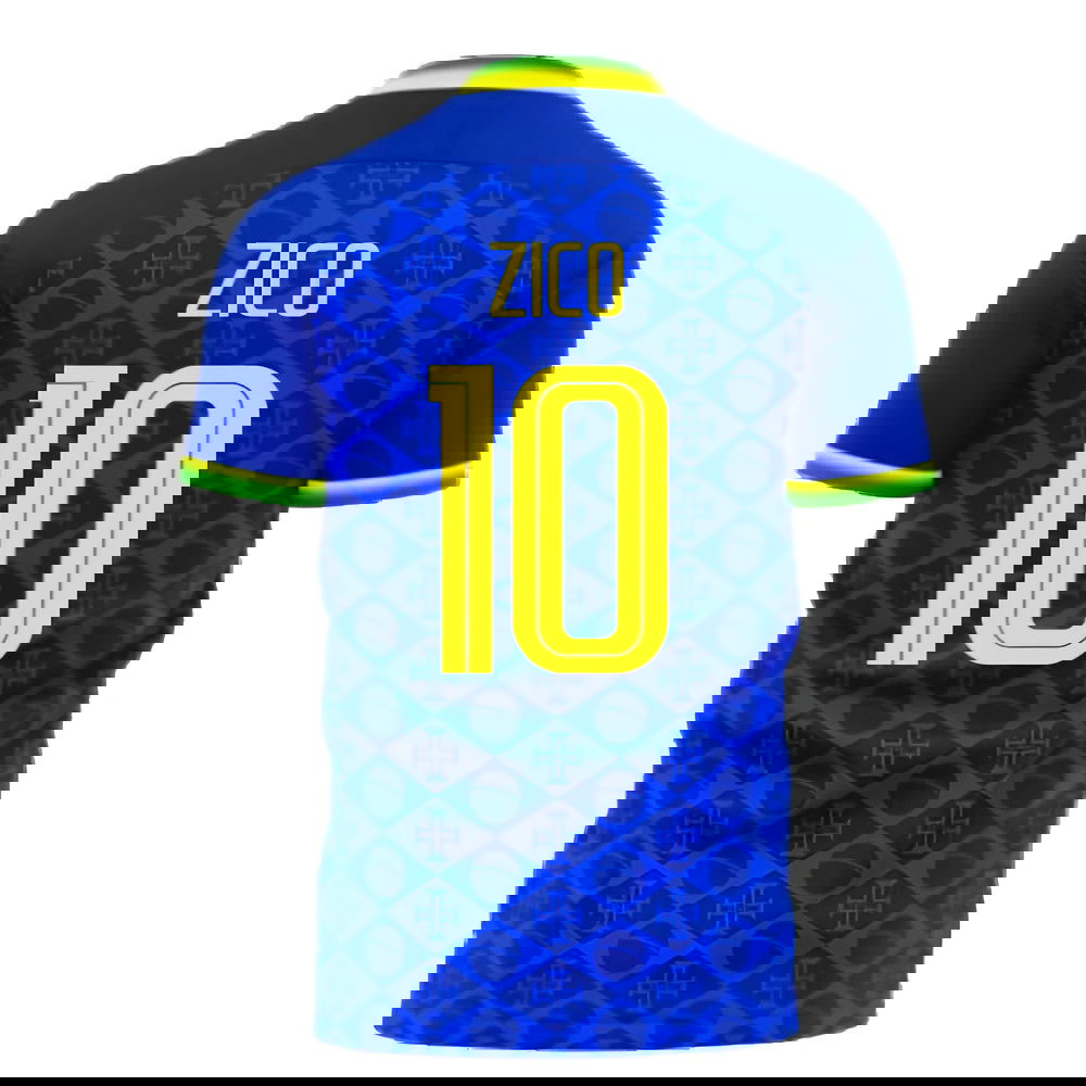 Brazil 2021-2022 Away Concept Football Kit (Fans Culture) (ZICO 10)