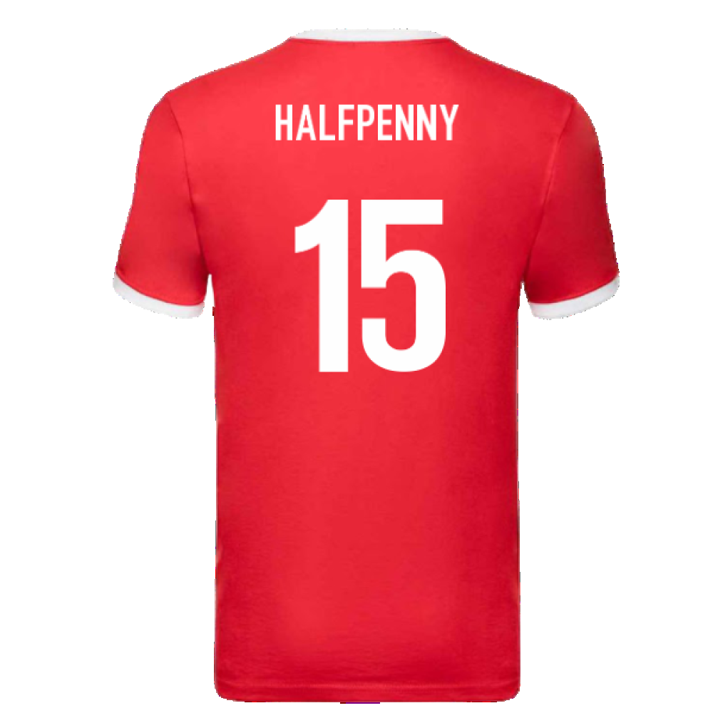 British and Irish Lions Ringer T-Shirt (Red) (Halfpenny 15)