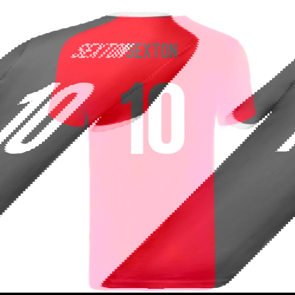 British and Irish Lions Ringer T-Shirt (Red) (Sexton 10)