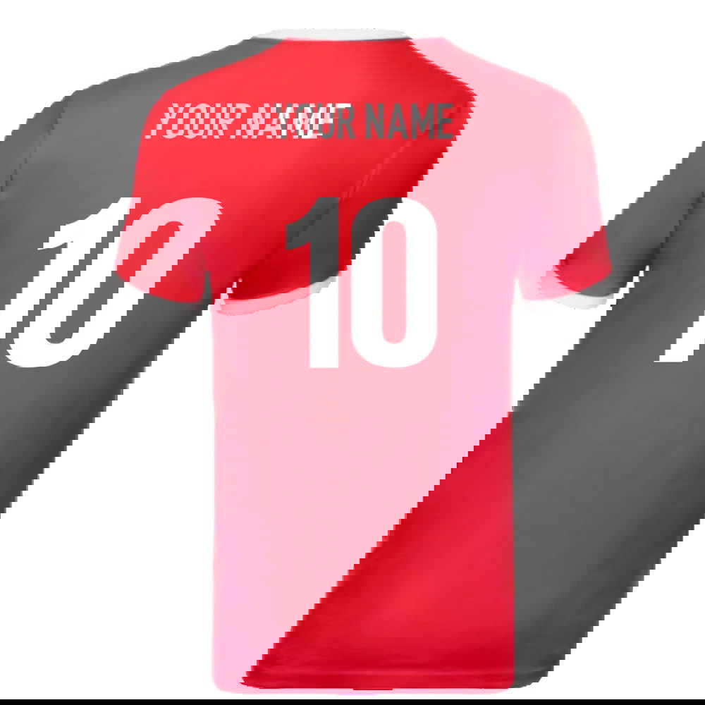 British and Irish Lions Ringer T-Shirt (Red) (Your Name)