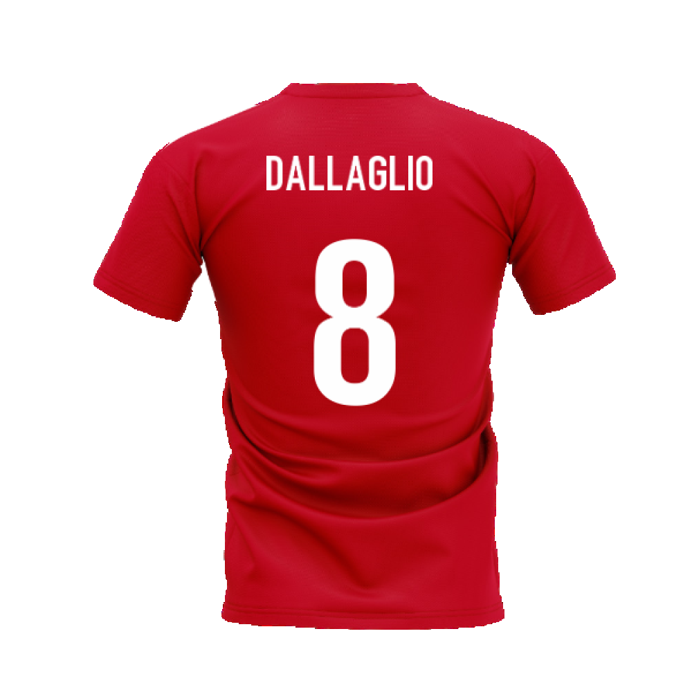British and Irish Lions Since 1888 T-Shirt (Red) (Dallaglio 8)