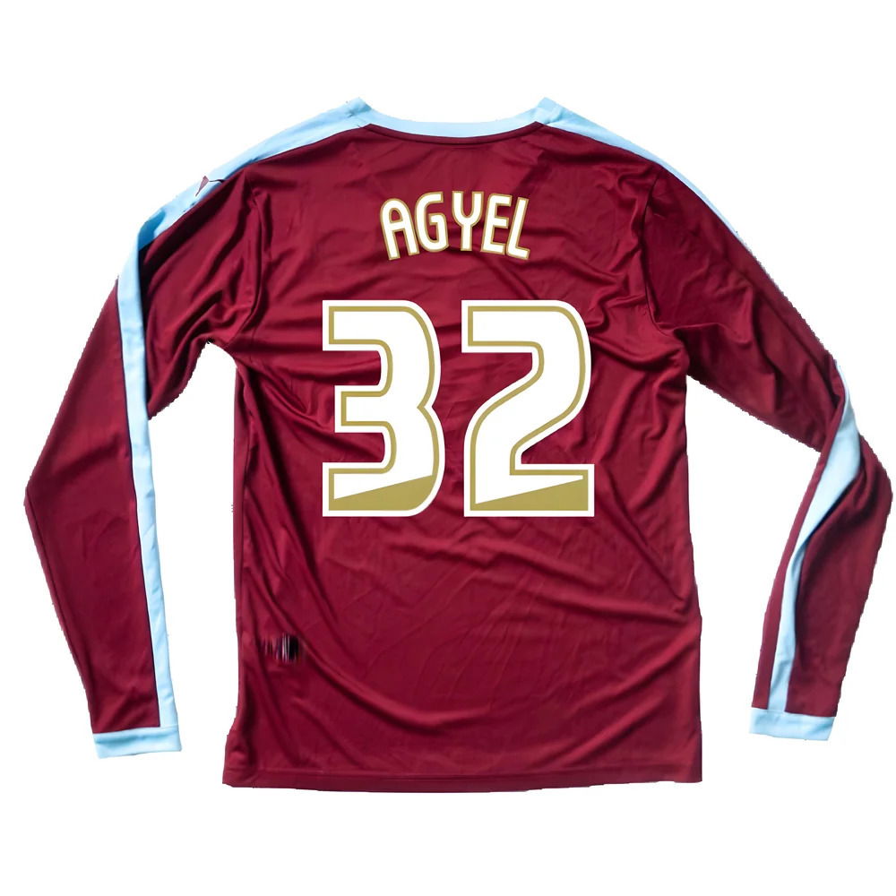 Burnley 2015-16 Long Sleeve Home Shirt ((Excellent) S) (Agyel 32)
